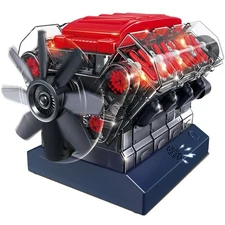 Playz V8 Combustion Engine Model Kit That Runs - Build Your Own STEM Mini V8 ...