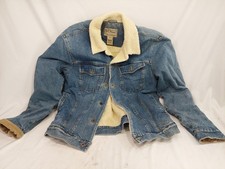 Vintage LL Bean Jacket Men's M Denim Chore Barn Coat Workwear 90s