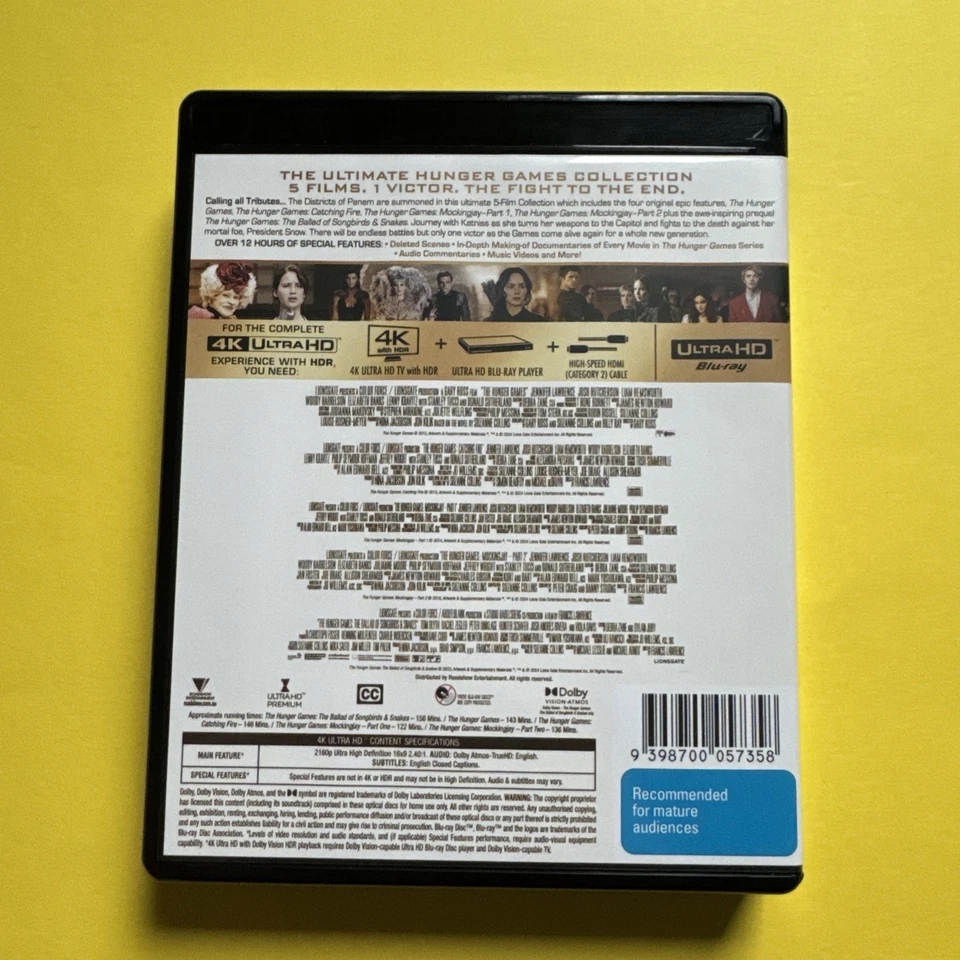 THE HUNGER GAMES 5 Film Collection (2012-23) 4K UHD REGION FREE - Viewed ONCE - Image 2 of 4