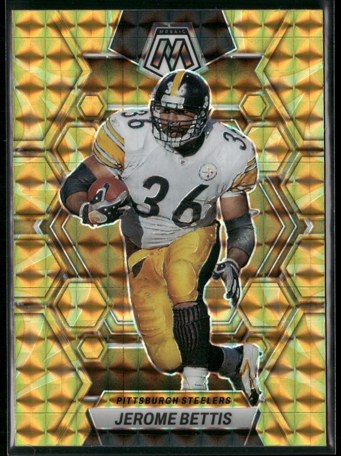 2023 Panini Mosaic - Jerome Bettis #209 Reactive Yellow Mosaic Prizm