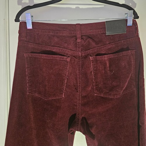 Lauren Ralph Lauren Burgundy Corduroy Classic Straight Style Leg Pants Size 12 - Picture 5 of 7