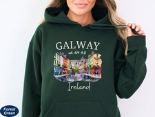 Galway Hoodie Travel Unisex Hooded Ireland Trip Sweater Gift Tee