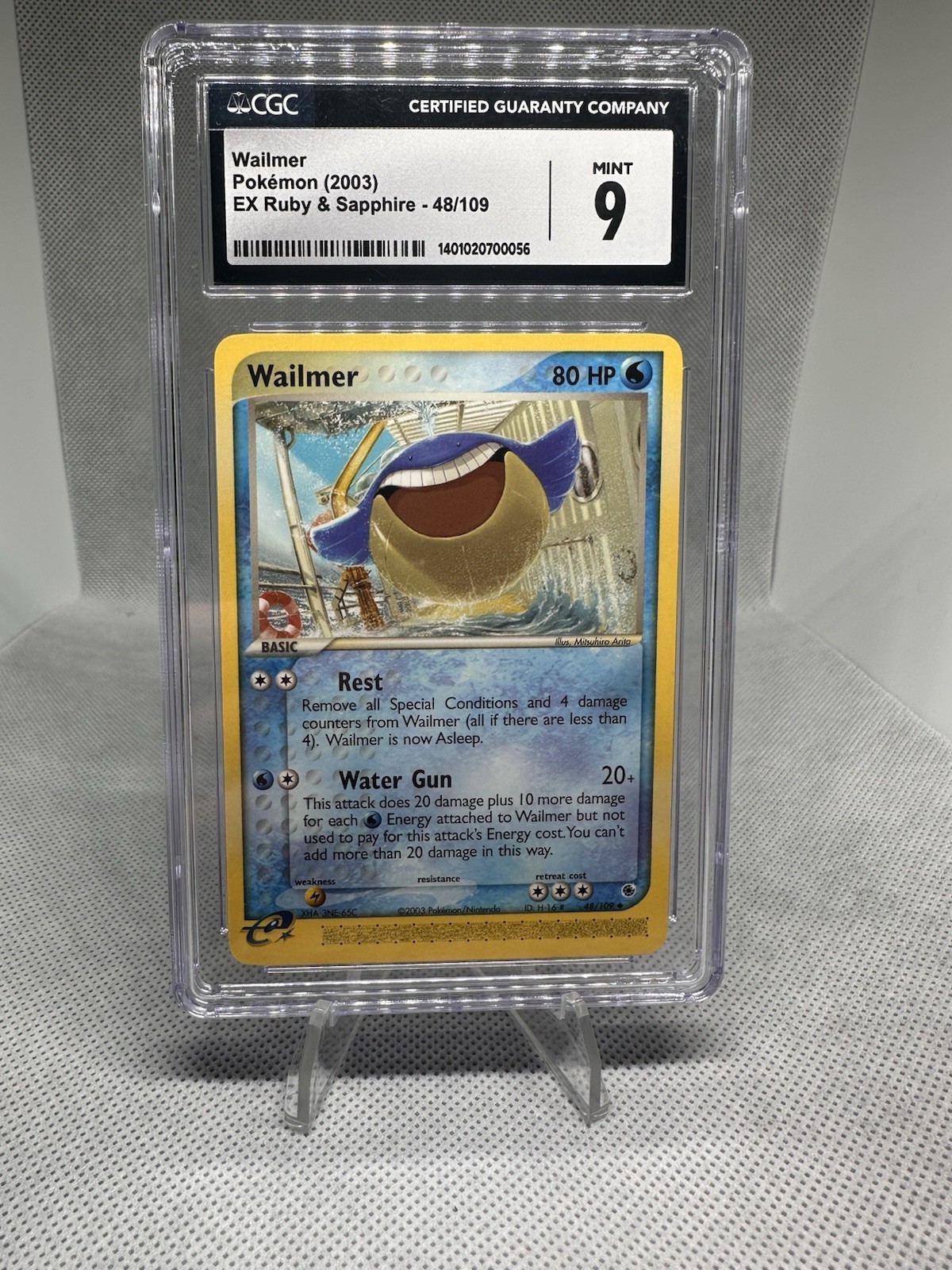 Wailmer 48/109 Ruby and Sapphire Regular CGC 9