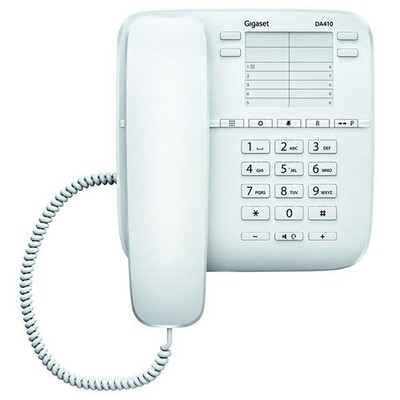 Corded analog phone Gigaset Gigaset DA410 White (S30054-S6529-R102)