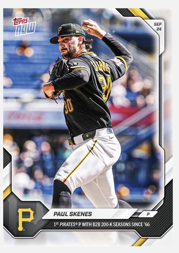 Paul Skenes – 2026 Topps Now #714 1st Pirates® P With B2B 200-K Seasons Since '66
