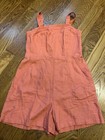 OLD NAVY ROMPER Size Small, ADJUSTABLE STRAPS Burnt Orange COLOR LINEN BLEND — photo 1