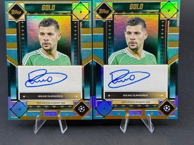 2026 Topps UCC Gold Bruno Guimaraes Newcastle United 2x Auto 42&43 /99