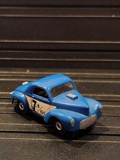 Aurora Thunderjet Tjet WILLYS GASSER BLUE HO Slot Car 1401 LOT G