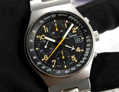 SINN 144 DIAPAL RESTOMOD Einzelstück UTC 41 mm Automatik Chronograph GMT Stahl