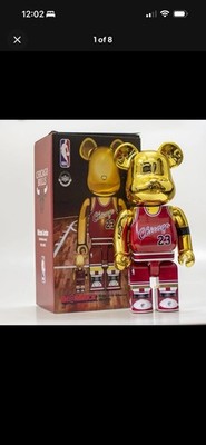 MEDICOM TOY Bearbrick Michael Jordan Chicago Bulls 100% 400% Set