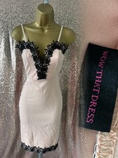 PEACH  BODYCON PARTY DRESS  BY  WOW THAT DRESS SIZE UK  8 - #14