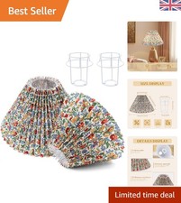 Set of 2 Elegant Pleated Bell Lamp Shades - Universal Fit & Easy Assembly