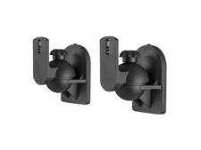Monoprice Low Profile 7.5 lb. Capacity Speaker Wall Mount Brackets (Pair), Black
