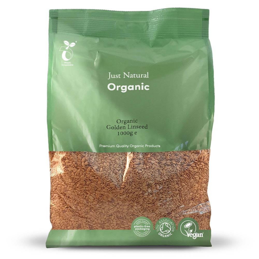 Just Natural Organic Organic Golden Linseed 1000g - 4 Pack