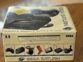 CLEAN Sega Saturn Console w/ Controller Original Box Sampler Cds & 1 of 2 Cords