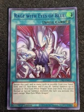 (Blue) Rage with Eyes of Blue LDS2-EN029 - Ultra Rare - Near Mint 1st Edition 