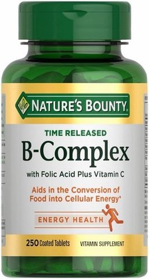 Nature s Bounty Time Released B-Complex, Energy & Metabolism Support, with Vi...