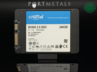 Crucial BX500 240GB, 3D NAND, SATA III, 2,5 Zoll Interne SSD