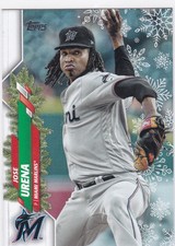 2020 Topps Holiday Snowflake #HW85 Jose Urena Miami Marlins