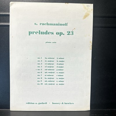 Preludes Op 23 No 5 g Minor Piano Sheet Music Rachmaninoff 1947 Boosey Hawkes
