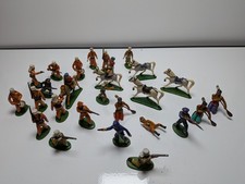 STARLUX lot 28 pièces 1/32 soldats Légion Indiens cavaliers chevaux vintage