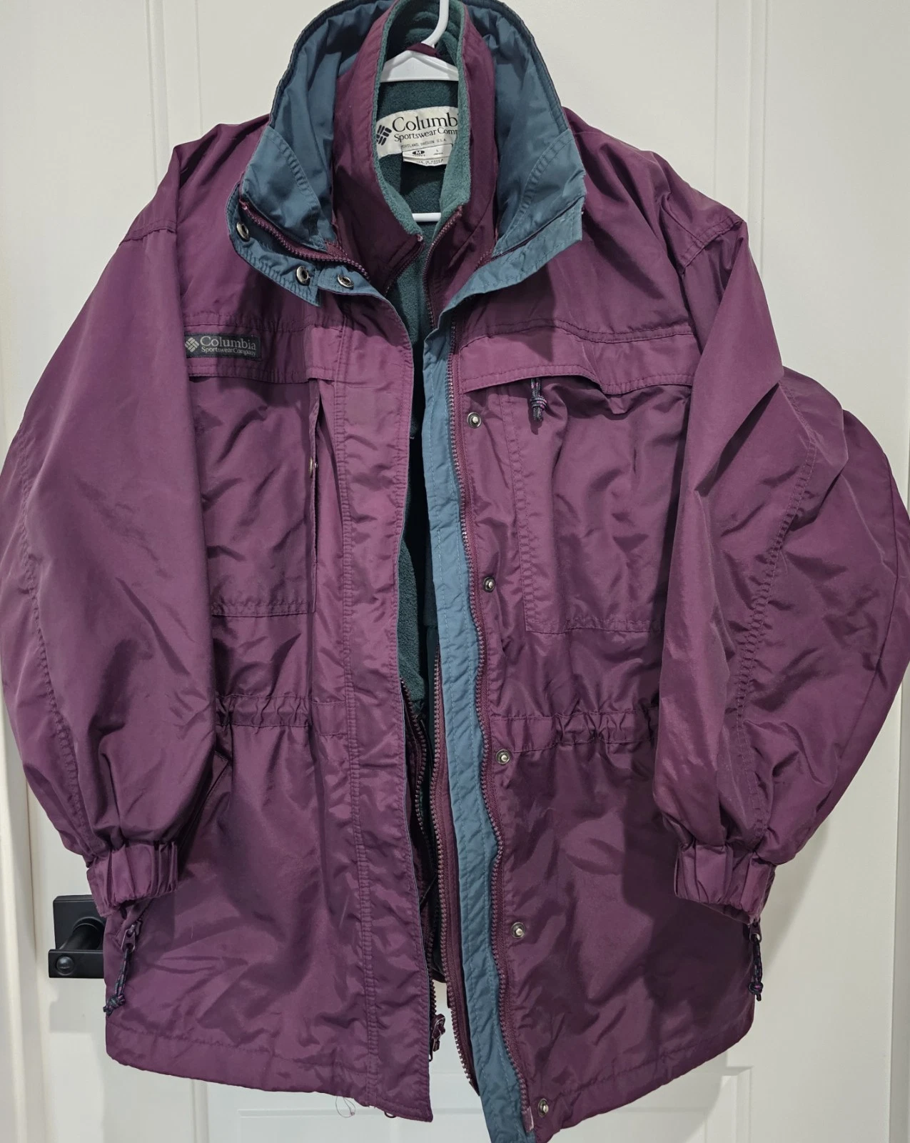 Columbia Women's Jacket Large Double Parka Coat Lined Outdoor Fits Sz 12-14