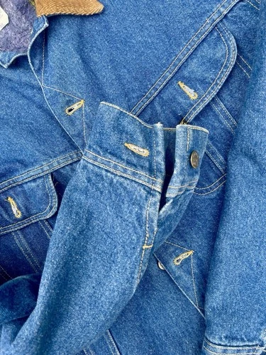 Vintage Lee Rider Blanket Lined Denim Jacket Mens 48L USA 100% Cotton Rancher image 8