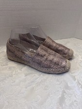Sam Edelman Karlita 9M Leather Espadrille Loafer Comfort Shoe Animal Print Flats