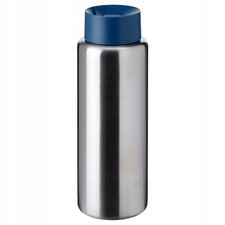 Tazza da Viaggio Thermos Antiscivolo 700ml Acciaio Inox Blu Argento