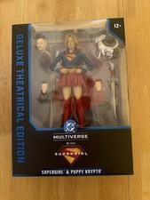 SUPERGIRL & PUPPY KRYPTO - McFarlane Deluxe Theatrical Edition DC Multiverse NEW