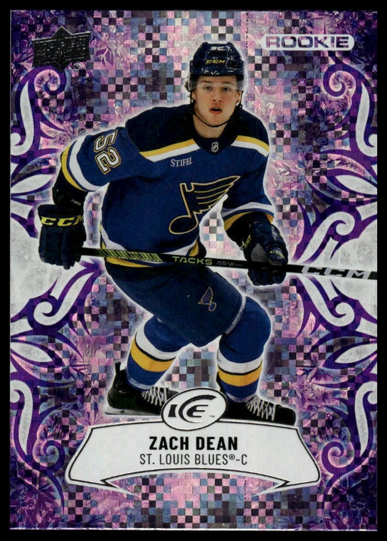 2024-25 Upper Deck Ice #114 Zach Dean Purple RC