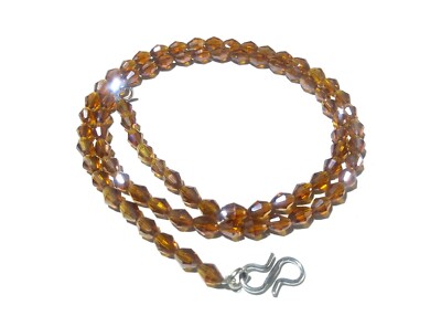 Mystic Brandy Yellow Quartz Barrel Faceted 4x6mm Quartz Beads 18''inch Necklace