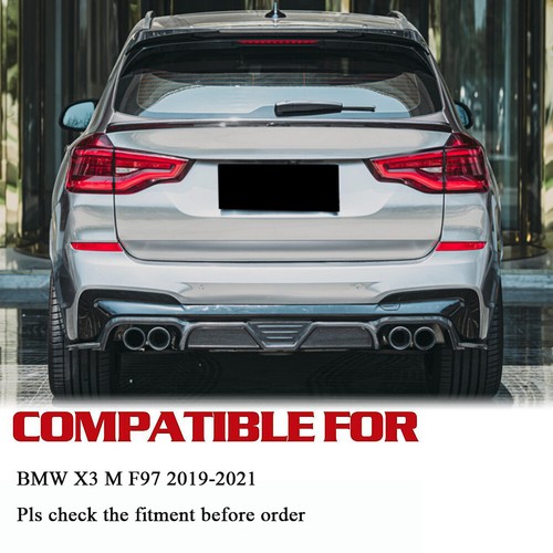 REAL CARBON Rear Bumper Diffuser Lip Spoiler For BMW X3 M F97 Competition 19-21 - Picture 3 of 12