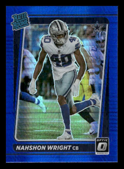 Nahshon Wright Panini Donruss Optic #285 Blue Hyper