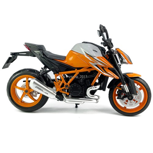 1:12 2022 KTM 1290 Super Duke R Motorcycle Model Diecast Toy Car Orange - Picture 5 of 10