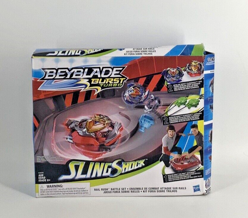 Beyblade Burst Turbo Slingshock Rail Rush Battle Set - Beyblade