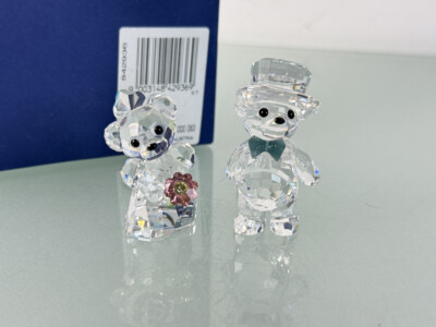 置物 Swarovski Kris Bears You and I Swarovski Figurine 842936 Kris Bear You & Me Wedding 5cm Original