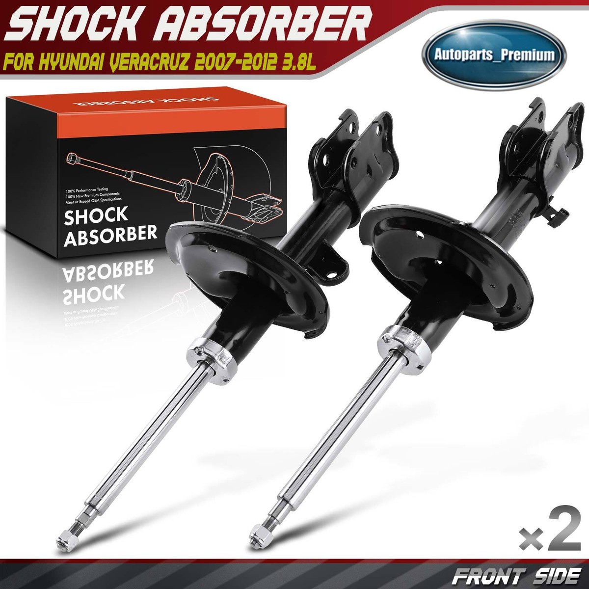 2Pcs Front Left & Right Shock Absorber for Hyundai Veracruz 2007