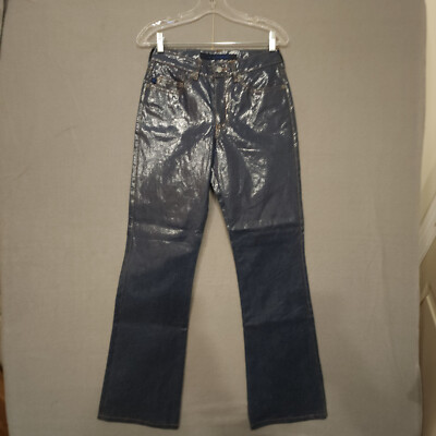 2-Womens Etoile Bleu Jeans Couture by Cindy Lang Plastic Covered Jeans ?????