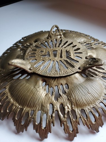 Tray Copper antique Israel Judaica Passover Pesach Shabbat Wall Hanging Ornate - Picture 6 of 8