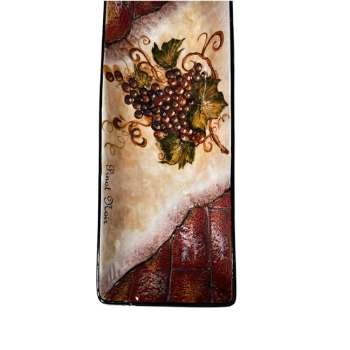 Certified International Pinot Noir Grape Rectangle Platter Serving Dish - Picture 7 of 8