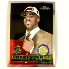 Leeland McElroy 1996 Topps Chrome Rookie Card #161 NFL Arizona Cardinals. rookie card picture