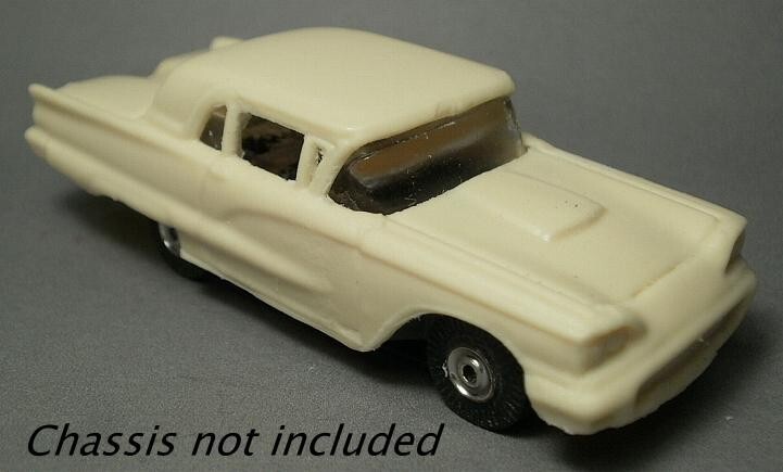1958 Ford Thunderbird HO Slot Car Resin Body with T-Jet Mounts Paintable