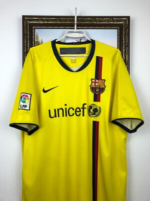 Barcelona Away football shirt 2008 Soccer Nike Jersey Mens
