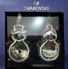 SWAROVSKI CHRISTMAS GINGERBREAD SNOWMAN COUPLE ORNAMENT 5464885 BRAND NEW
