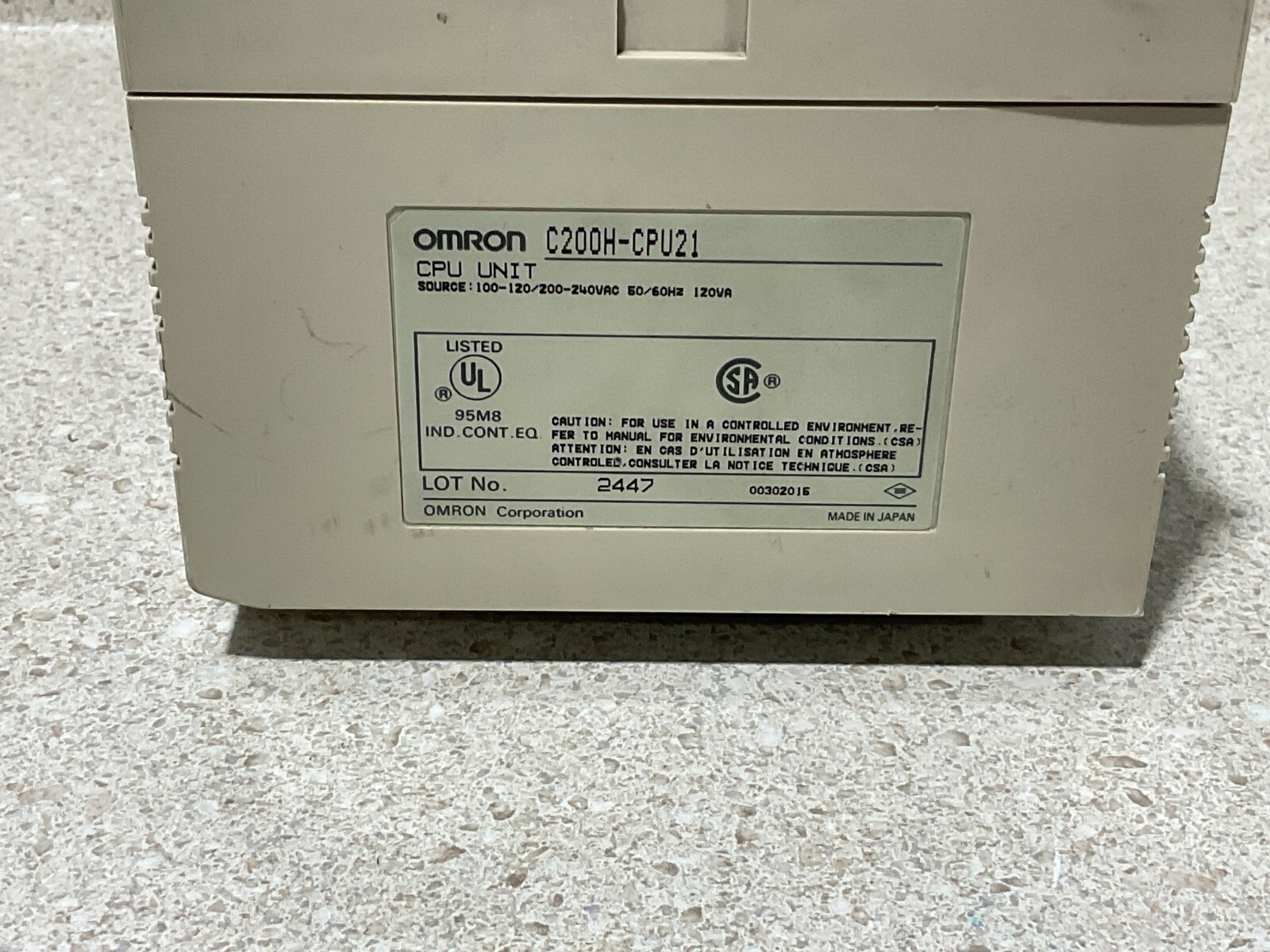 New Omron C200H-CPU21 CPU Unit Expedited Shipping One C200HCPU21