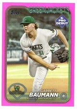 2024 TOPPS PRO DEBUT GARRETT BAUMANN FUCHSIA  FOIL 20/199 PD-4 GREEN JACKETS