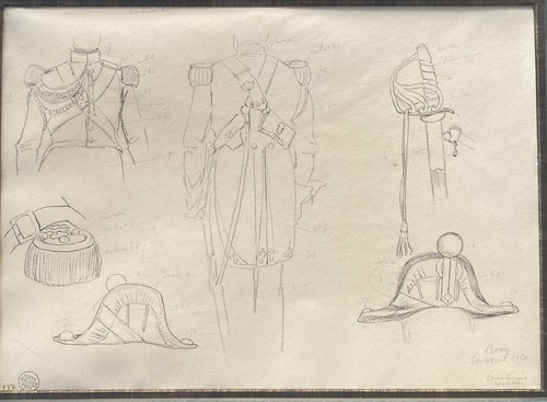 Denis Auguste Marie Raffet (French 1804-1860) Studies of a Carabiniere's Uniform - Picture 7 of 8