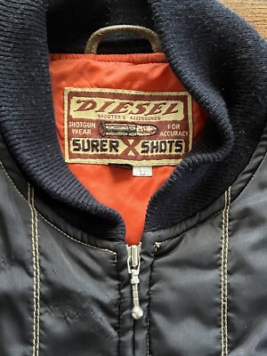 RARE Vintage Diesel Surer Shots Utility Suede Leather Bomber