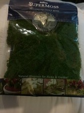SuperMoss Preserved Sheet Moss Color Enhanced 2 Oz. Pkg NIP